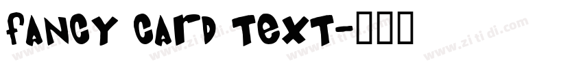 fancy card text字体转换
